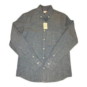 NEW J. Crew Crewcuts Boys’ Size 12 Classic Indigo Long-sleeve Chambray Shirt NWT